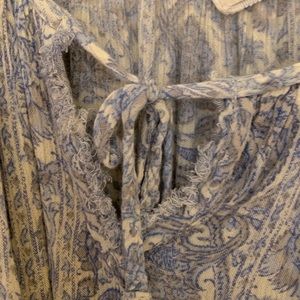 Abercrombie & Fitch Blue Paisley Blouse